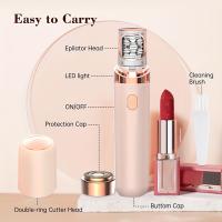 Depiladora y Afeitadora eléctrica 2 en 1 para mujeres Conduroma, depilación facial recargable USB, removedor de pelo portátil con luz LED para cara, piernas, bikini-350mAh batería de litio Gl - details 3