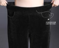 Pantalones De Cordón Grueso Y Delgado Para Mujer Estilo Casual Invierno 2024 Leggings De Cintura Alta Trousers Harem Calientes - details 11