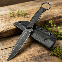 Cuchillo Multifuncional De Acero Inoxidable Para Camping Y Pesca Con Funda K Y Anillo De Cuerda De Escalada Lightweight - details 0