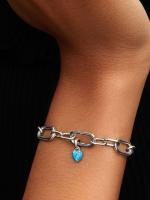 Pandora - Charm Colgante mini De Corazón color Turquesa-Plata de Lei - details 2