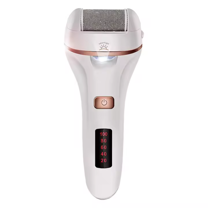 Lima Eléctrica para pies para durezas, removedor de callos Eléctrico para pedicura, potente Lima profesional recargable con 2 rodillitos Abrasivos, resistente a Agua IPX7. - 1