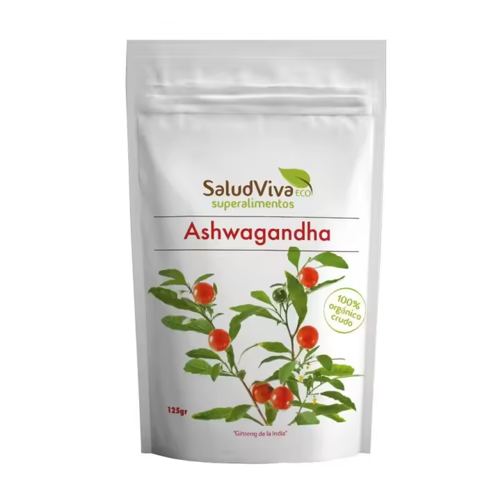 Ashwagandha en Polvo Ecológica 125g SaludViva – Suplemento Ayurvédico Natural - 1