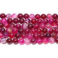 Piedras De Agato Rosa Natural Con Rayas Rojas Perlas Redondas Para Fabricación De Joyas Pulseras Collares Accesorios 4/6/8/10/12mm - details 6