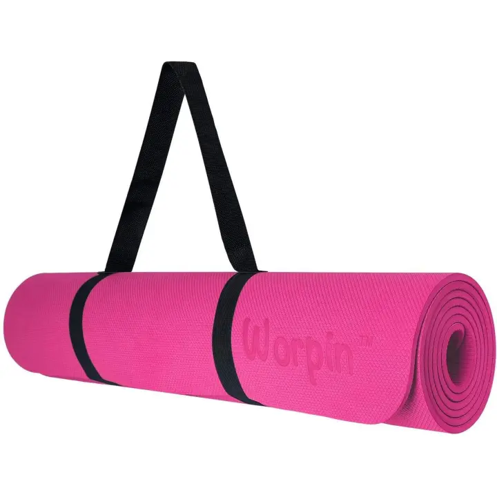 Wueps Esterilla de Yoga y Pilates - 183x61x0,6cm TPE Ecológico con Correa y Bolsa de Transporte Incluidas - 1