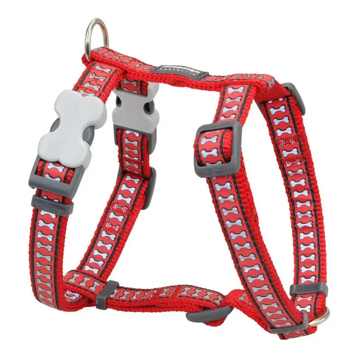 Red Dingo Arnés para Perro Red Dingo Hueso Reflectante 25-39 cm Rojo - 1