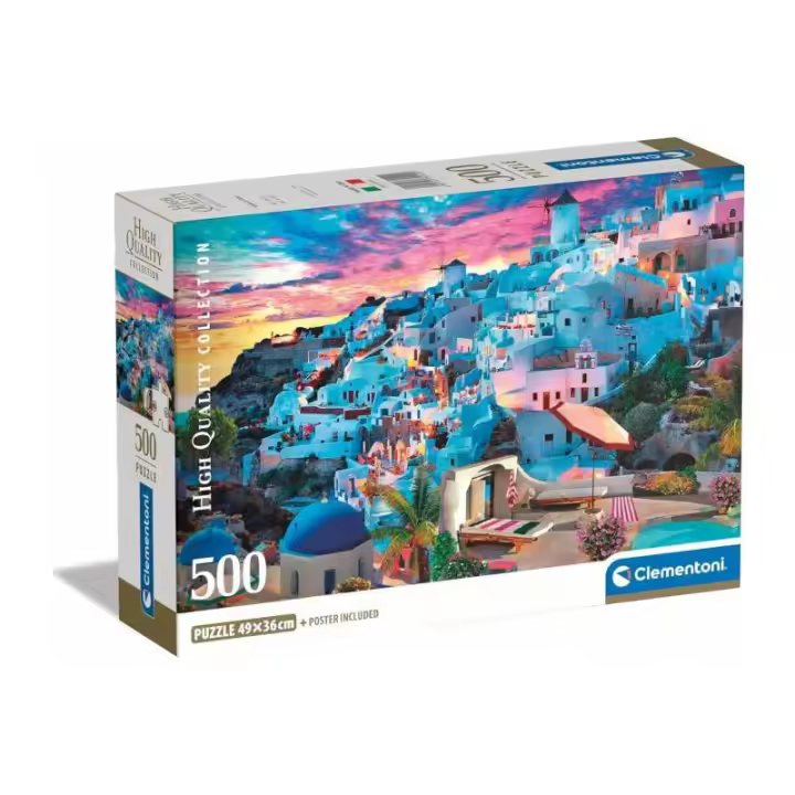 PUZZLE VISTA PUEBLO DE GRECIA 500 PIEZAS DE CLEMENTONI - 1
