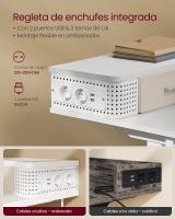 Escritorio Eléctrico Regulable 60x140cm, Altura Ajustable Sin Escalonamiento, Soporte para Monitor, Gancho, Función Memoria, Marrón Rústico, Blanco Nube, Roble - details 5