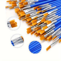 Set De Pinceles De Pintura 30pcs Con Paletas De 5pcs Para Acrílico Acuarela Aceite Gouache Tempera Cerdas De Nylon Manija Plástica - details 2