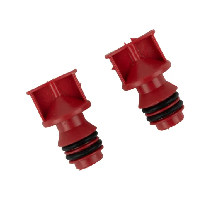 2pcs Tornillos De Aceite Para Compresor 17mm Diámetro Hembra Capa De Respiro De Aceite Plástico Rojo Accesorios De Herramientas Pneumáticas - 1
