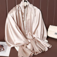 Pañuelo De Seda Lujoso Para Mujer En Color Sólido Moda Comodidad Y Versatilidad Shawl Muffler Neckerchief Bandanna Para Exterior - details 22