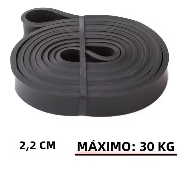 Banda De Resistencia De Látex Fuerte Elástica Para Ejercicios De Fortalecimiento De Entrenamiento Fitness Chicle Auxiliar De Pull-Ups Equipamiento De Gimnasio Unisex - 1