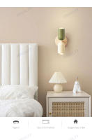 Lámpara De Pared Moderna Nórdica Para Sala De Estar Dormitorio Y Niños Iluminación Básica E27 Decoración De Hogar Beige Negro Azul Gris Verde Rosa Rojo Blanco Amarillo - details 15