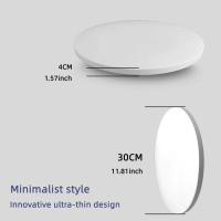 Lámpara De Techo Plana LED Ultra Delgada 20/24W Redonda Para Cocina Dormitorio Basamento Pasillo Sala De Estar Iluminación Diaria Ajustable Color Negro - details 3