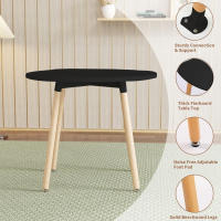 ORION91 Conjunto Mesa 80 cm + 4 Sillas SIRIO Acolchadas Color Gris - Estilo Nórdico Ideal para Comedor, Oficina, Salón, Terraza Juego - SpazioLuzio - details 2