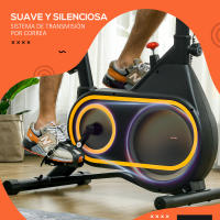 SPORTNOW Bicicleta Estática Bicicleta de Fitness con Resistencia Ajustable en 8 Niveles Pantalla LCD Volante Silencioso y Soporte para Botella Carga 150 kg para Entrenamiento en Hogar Gimnasio - details 10