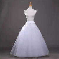 Vestido De Tulle Blanco Estilo A-line Sin Anillo Accesorios De Boda Sombra Crinolina Lolita Falda Puff De Poliéster Para Adultos - details 0