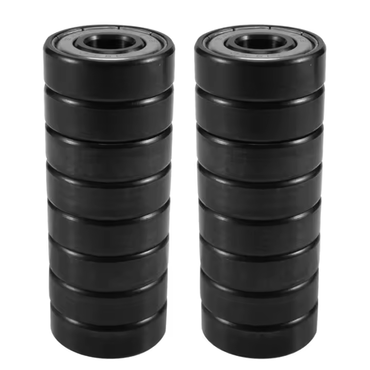 Rodamientos híbridos de cerámica para patinete, piezas de 6 bolas blancas para monopatín, de 8x22x7mm, 16 ABEC-11, ZrO2, 608 - 1