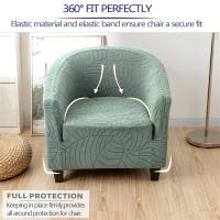 Cubierta De Silla Club Elástica En Jaquearl Sólido Protección De Muebles Para Sala De Estar Cubierta De Sofá De Barra Adecuada Para Silla De Un Brazo - details 19