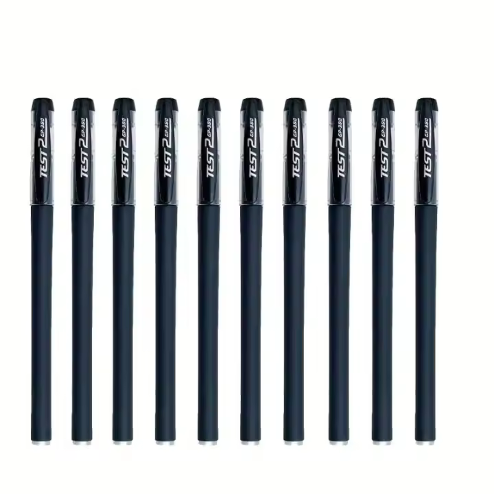 Juego De 10 Bolígrafos Gel Para Estudiantes Y Oficina Punta 0.5mm Material Plástico Ideal Para Exámenes Y Uso En La Oficina - 1