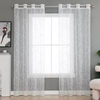 Cortinas Blanas With Rayos Moderna Tules Transparentes Para Sala De Estar Ventanas De Dormitorio Decoración De Hogar - details 0
