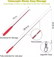 Juguetes Interactivos para Gatos: Retráctil y juguetes de Plumas para Gatos de Interior para prosectir y hacer ejercicio - details 2