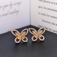 Pendientes De Mariposa Dorados Y Plateados Nuevos Tendencia 2024 Para Mujer Regalo De Fiesta Joyería Al Por Mayor E6603 - details 1
