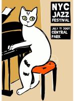 Póster Vintage Montreux Jazz Festival En Lienzo Gato Negro Gramófono Arte De Pared Decoración Nórdica Para Sala De Estar Regalo - details 7