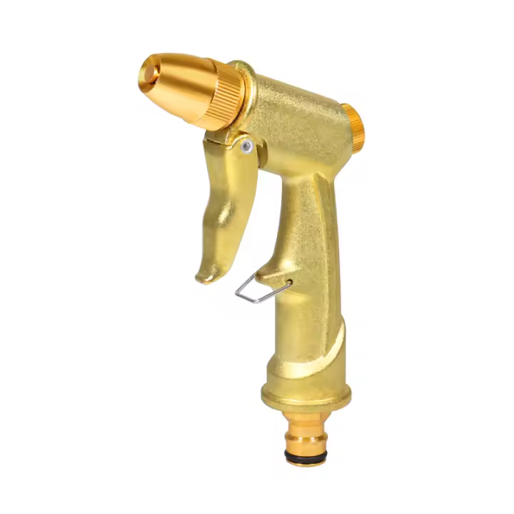Pistola De Rociador De Jardín Metálica De Alta Presión Para Riego De Jardín Y Limpieza De Vehículos Con Control De Flujo Variable Y Patrón De Roce Suave - 1