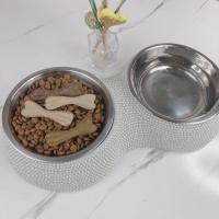 Tazón De Alimentos En Forma De Diamante Para Perros Y Gatos De Acero Inoxidable Desmontable De Dos Capas Nuevo 2024 - details 11
