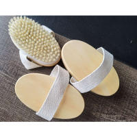 Cepillo Para Masaje Y Exfoliación De Cuerpo Natural Pig Bristles Uso En Piel Seca Y Húmeda Herramienta De SPA Para Celulitis Y Drenaje Linfoideo - details 3