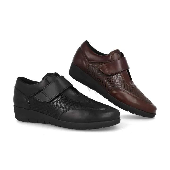 Mº3133 - BE RELAX ZAPATO SEÑORA PIEL CON CIERRE DE VELCRO SUPER COMODO   COLORES : NEGRO , MARRON , BEIGE  TALLAS : 35 AL 41  CORTE EXTERIOR : PIEL / TEXTIL  FORRO INTERIOR : TEXTIL  PLANTILLA : PIEL  ALTURA TACÓN / CUÑA : 3,5 CM.  PISO : SINTÉTICO - 1