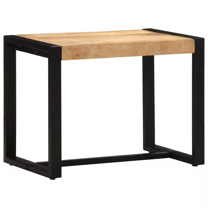 vidaXL Banco madera maciza de mango rugoso en longitud 80 cm o 60 cm - 1