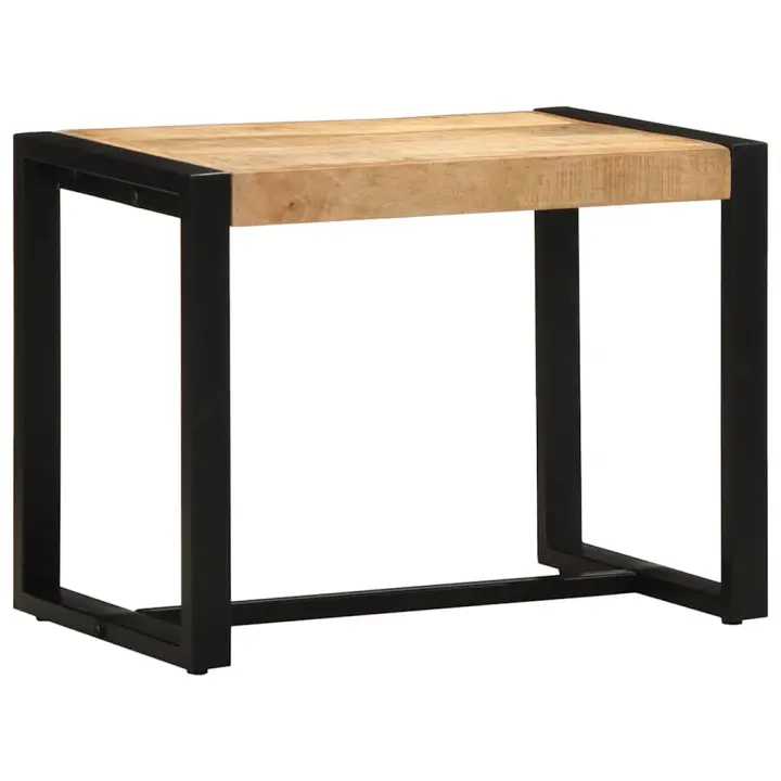 vidaXL Banco madera maciza de mango rugoso en longitud 80 cm o 60 cm - 1