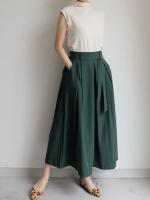 Falda Midi A-Line Elegante De Cintura Alta Para Mujer REALEFT Con Bolsillos Estilo Coreano Casual Suelta Y Solidaria Con Cinturón - details 13