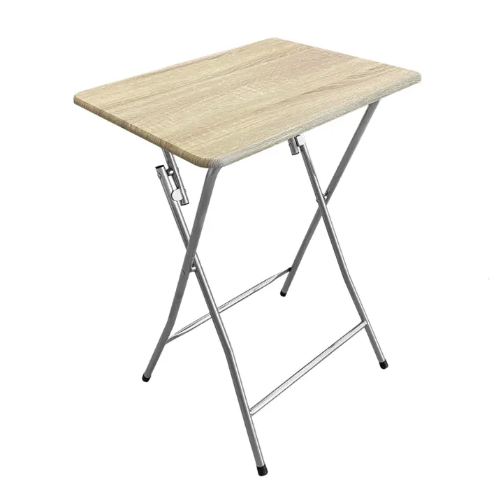 Acomoda Textil – Mesa Auxiliar Plegable de Madera y Aluminio 48x38x66 cm. Mesa Multifunción Portátil, Estable y Resistente para Cocina, Terraza, Jardín o Patio. - 1