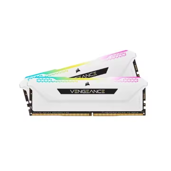 Corsair - Memoria RAM DDR4 VENGEANCE RGB PRO SL CMH16GX4M2E3200C16W de 16 GB (2×8 GB) a 3200 MHz con latencia CL16 y disipador de aluminio para PC gaming y estaciones de trabajo creativas - 1
