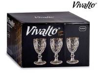 Arte Regal Set 6 Copas de agua 254 ml diseño diamante filo oro - details 2