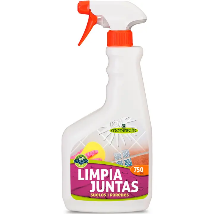 Monestir Limpiador de Juntas Ennegrecidas para Suelos y Fachadas de Cerámica, Gres y Porcelánicos 750ml - Elimina Suciedad Persistente - 1