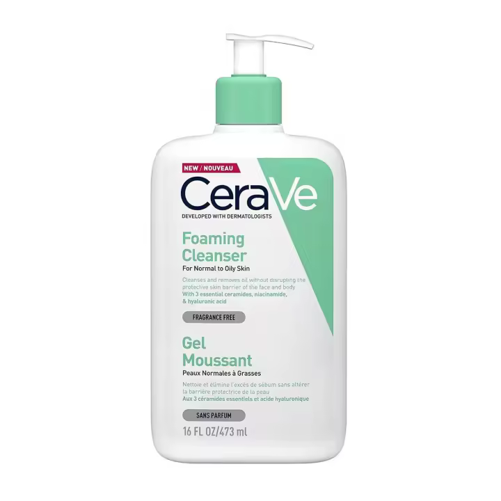 CERAVE LIMPIADOR ESPUMA PIEL NORMAL A GRASA SIN PERFUME 473ML - 1