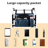 Bolsa De Almacenamiento Para Ruedas De Silla De Ruedas Grande Capacidad Impermeable Para Manillar Pouch De Almacenamiento Plegable Para Ancianos Discapacitados - details 3