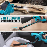 Soplador eléctrico sin escobillas 2 en 1, barredora de jardín de hojas caídas/nieve, inalámbrica, ajustable, 3 velocidades, para batería Makita de 18V (sin batería) - details 6