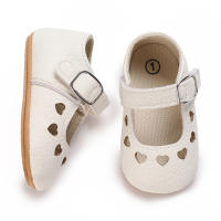 Zapatos De Bebé Para Niñas Serie Blanca PU Cuero Suela Suave Antideslizante Cordón Zapatos De Princesa Para Recién Nacidos - details 3
