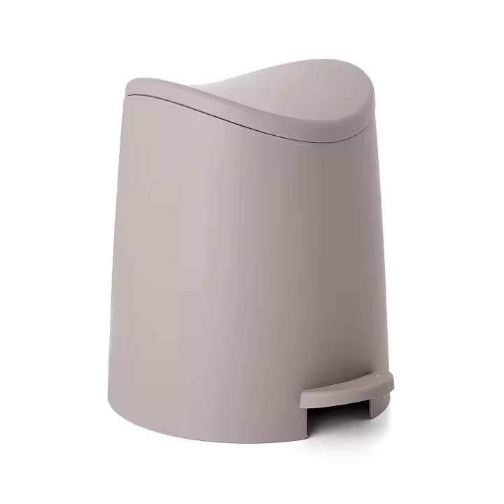 TATAY Standard - Cubo de Baño Pequeño 3L con Apertura de Pedal. Taupe - 1