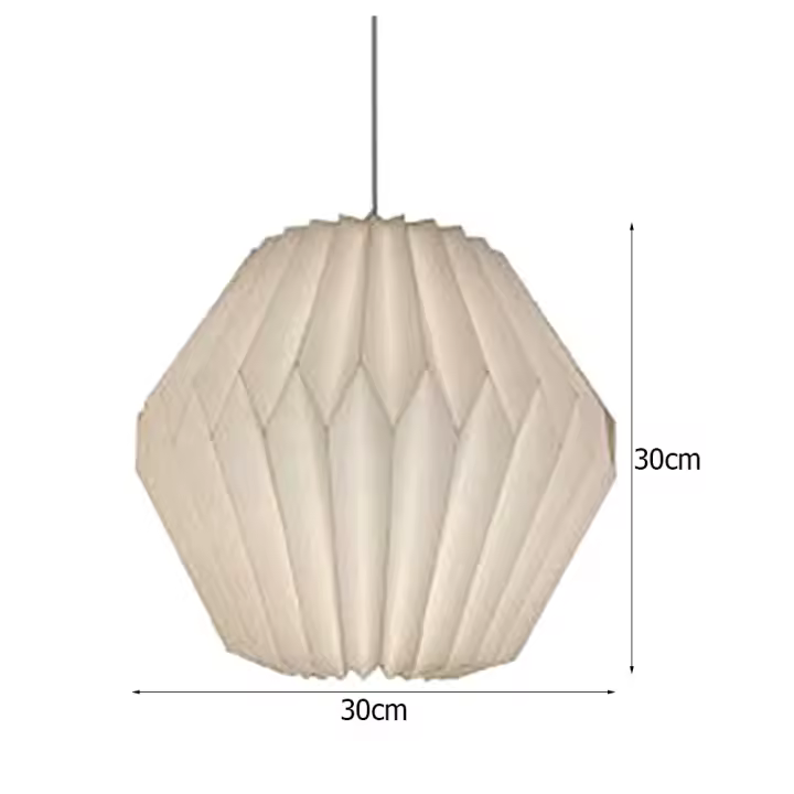 Sombrilla De Ceilin Origami 1PC Cubierta De Lámpara Colgante Estilo Nórdico Calabaza Ajo Cintura Diamante Luz Colgante Cord Fixture Para El Hogar - 1
