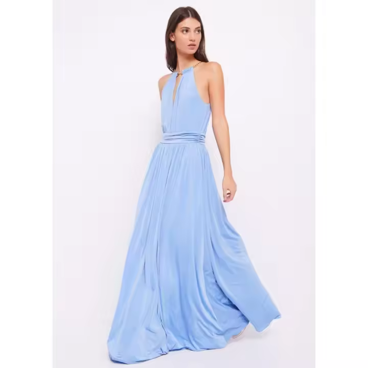 Vestido largo GAUDI JEANS azul punto brillante - 1