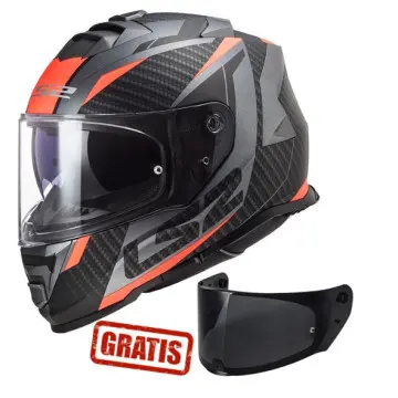 LS2 STORM II RACER TITANIUM NARANJA MATE FF800 + PANTALLA AHUMADA - 22.06 168002152/PANTALLA - 1