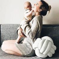 Cojín Redondo De Veludo Estilo Nórdico Cálido Para Bebés Y Adultos Decoración De Dormitorio Almohada De Descanso Para Niños Y Adultos - details 4