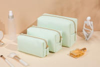 Bolsa De Viaje Portátil De Cuero PU Organizador De Maquillaje Impermeable Para Mujeres Tamaño Pequeño Medio Grande - details 1