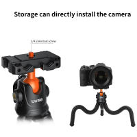 Trípode De Octopus Flexible Mini Con Montura De Hielo Cabeza De Balón Giratoria 360 ° Soporte De Carga Máx. 2KG Placa Rápida Para Cámara DSLR Mirrorless System Video Y Smartphones - details 1