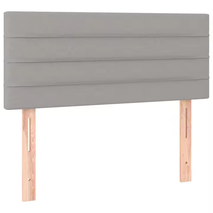 vidaXL Cabecero con LED de tela gris claro 100x5x78/88 cm - 1